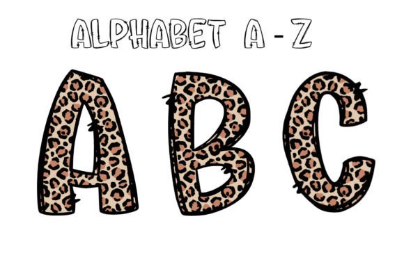 Celebrate in Style: The 4th of July Alphabet PNG with Leopard Print