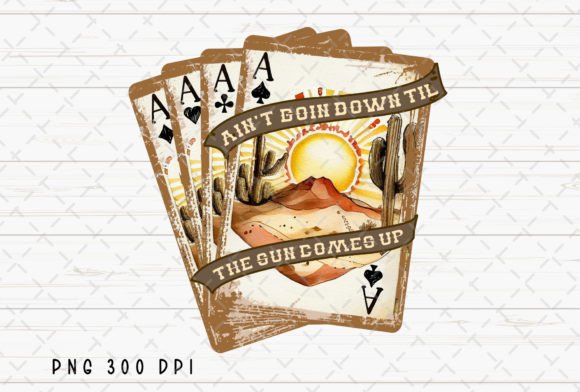 Retro Desert Playing Card Western PNG: A Creative Asset