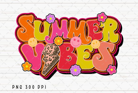 Retro Summer Vibes Lightning Bolt PNG: A Burst of 70s Energy