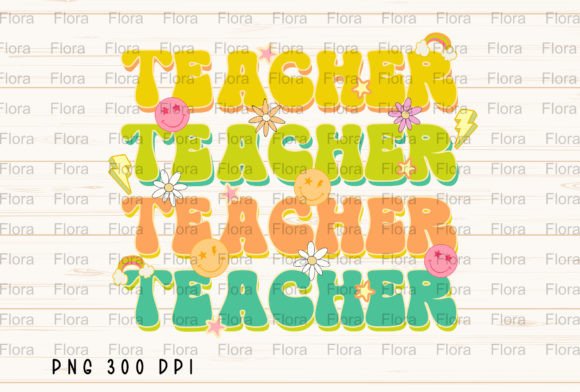 Teacher Retro Summer Back to School PNG: Nostalgic Design