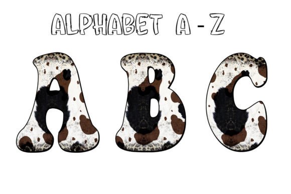 Western Cowhide Print Alphabet Letters: A Rugged Aesthetic