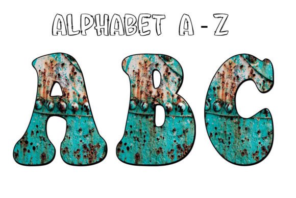 Western Rusty Iron Alphabet Png: A Bold Typeface for Authentic Designs